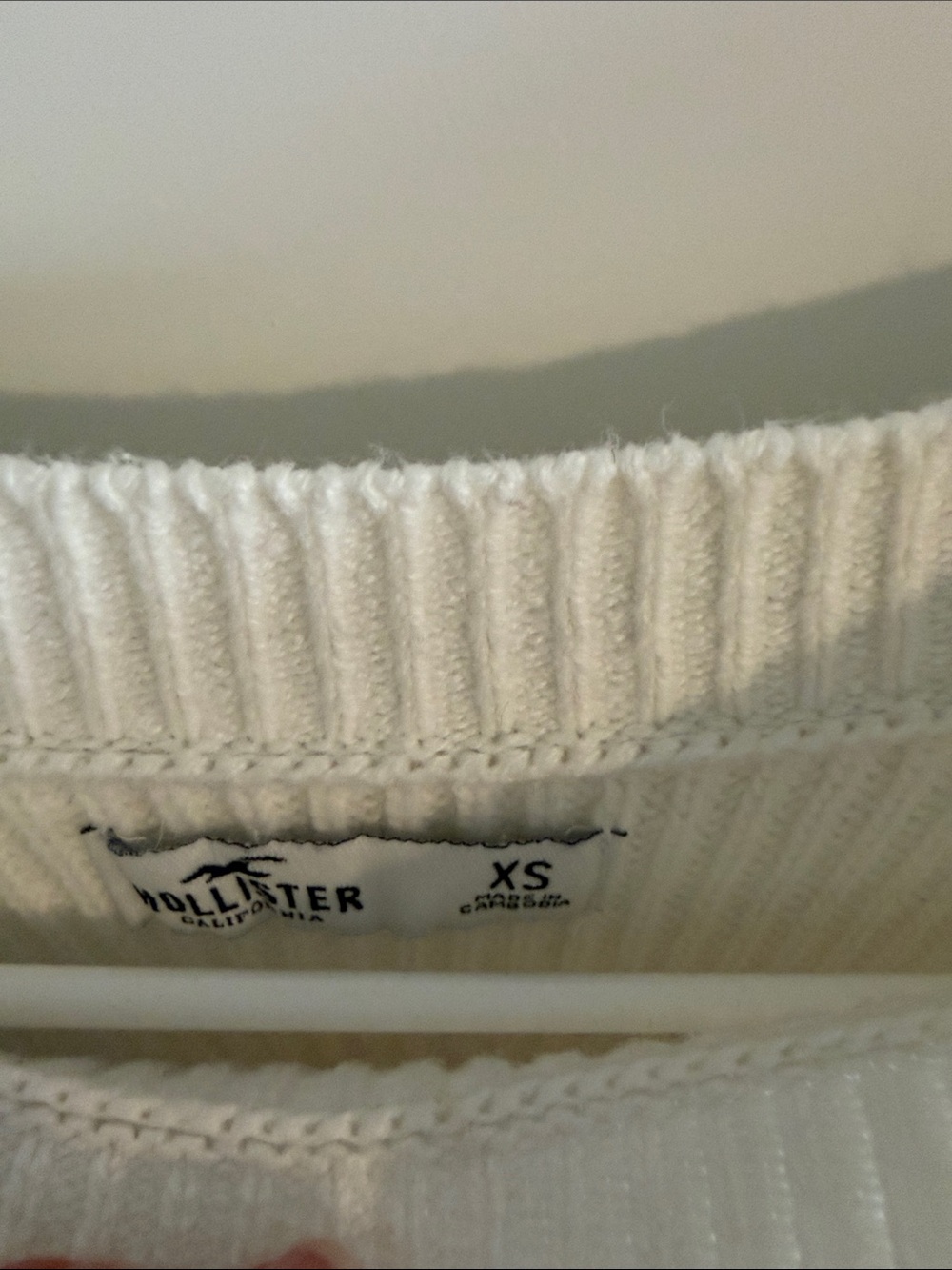Hollister Cream and Navy Striped Crewneck Sweater - Picture 2 of 5